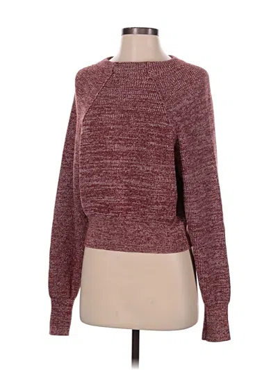 Pre-owned Free People Pullover Sweater In Burgundy