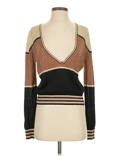 Pre-owned Free People Pullover Sweater In Gold