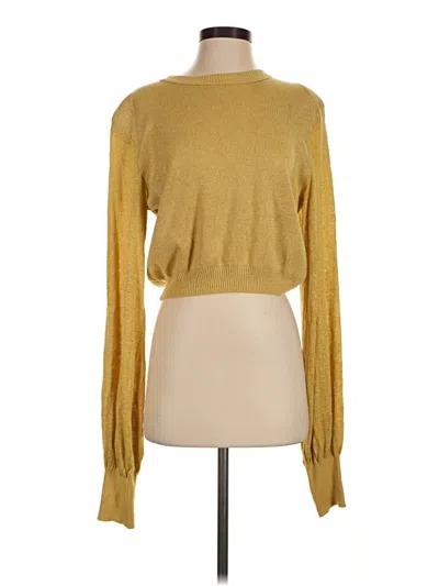 Pre-owned Free People Pullover Sweater In Gold
