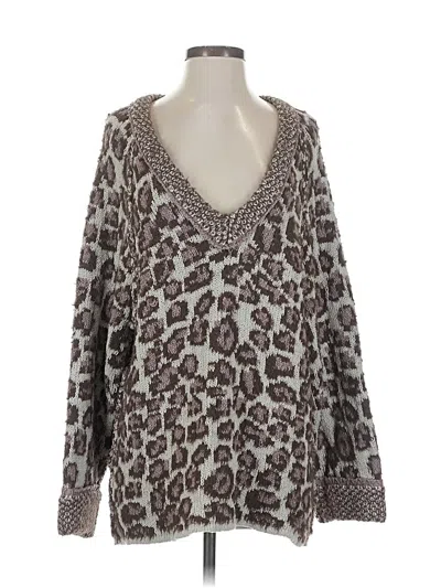 Pre-owned Free People Pullover Sweater In Gray