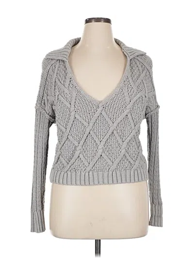 Pre-owned Free People Pullover Sweater In Gray