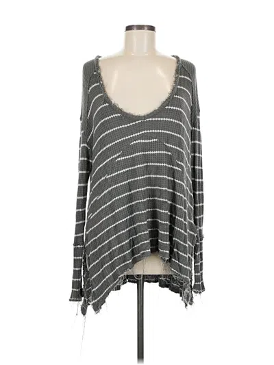 Pre-owned Free People Pullover Sweater In Gray