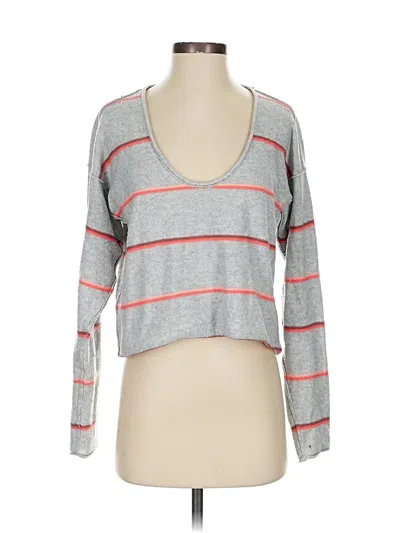 Pre-owned Free People Pullover Sweater In Gray
