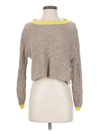 Pre-owned Free People Pullover Sweater In Gray