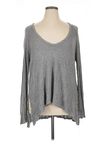 Pre-owned Free People Pullover Sweater In Gray