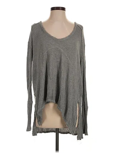 Pre-owned Free People Pullover Sweater In Gray