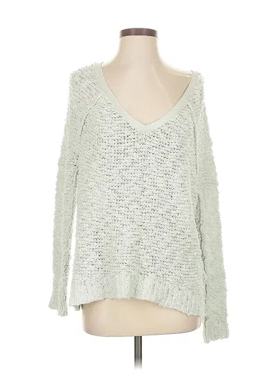 Pre-owned Free People Pullover Sweater In Green