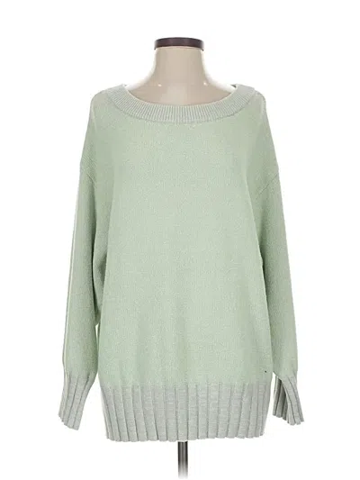 Pre-owned Free People Pullover Sweater In Green