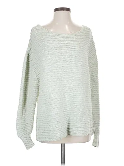 Pre-owned Free People Pullover Sweater In Green