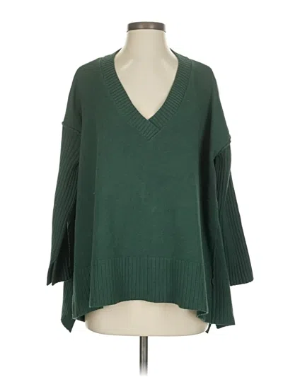 Pre-owned Free People Pullover Sweater In Green