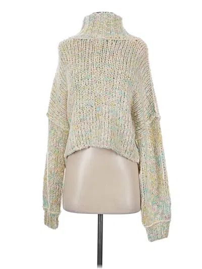 Pre-owned Free People Pullover Sweater In Green