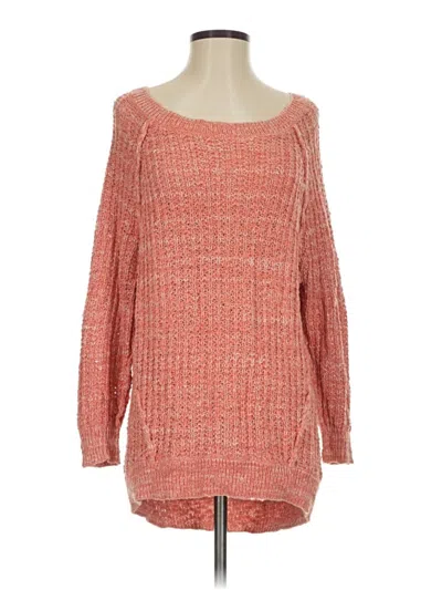 Pre-owned Free People Pullover Sweater In Orange