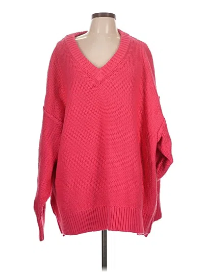 Free People Pullover Sweater In Pink