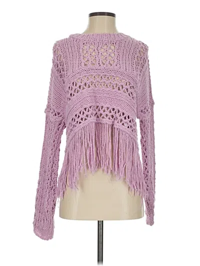 Pre-owned Free People Pullover Sweater In Purple