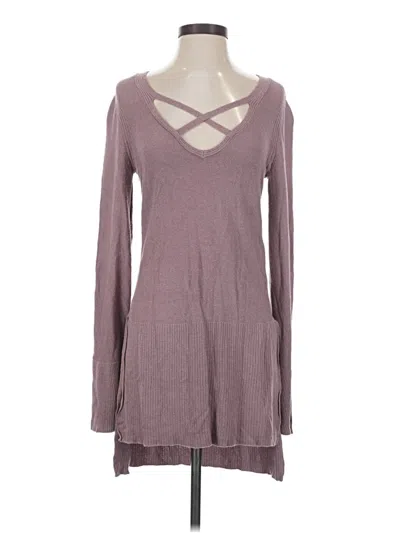 Pre-owned Free People Pullover Sweater In Purple