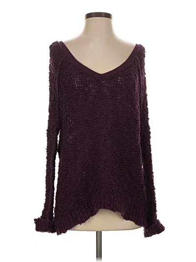 Pre-owned Free People Pullover Sweater In Purple
