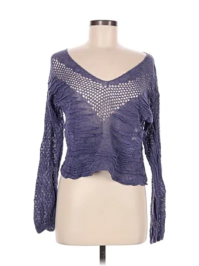 Pre-owned Free People Pullover Sweater In Purple