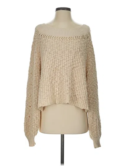 Pre-owned Free People Pullover Sweater In Tan