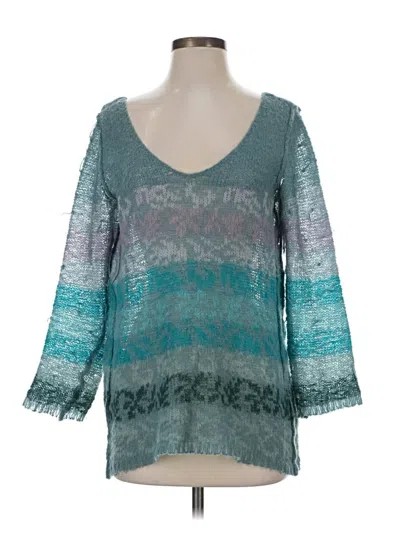 Pre-owned Free People Pullover Sweater In Teal