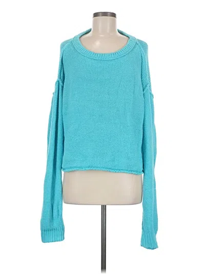 Pre-owned Free People Pullover Sweater In Teal
