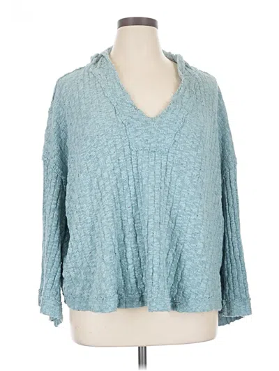 Pre-owned Free People Pullover Sweater In Teal