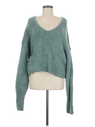 Pre-owned Free People Pullover Sweater In Teal