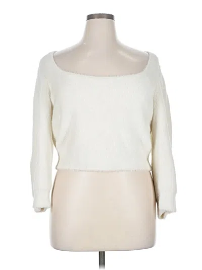 Pre-owned Free People Pullover Sweater In White