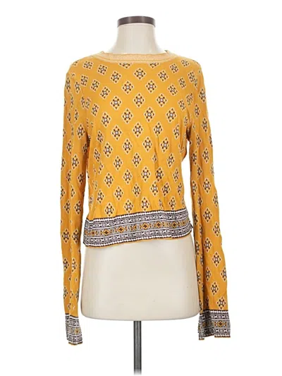 Pre-owned Free People Pullover Sweater In Yellow