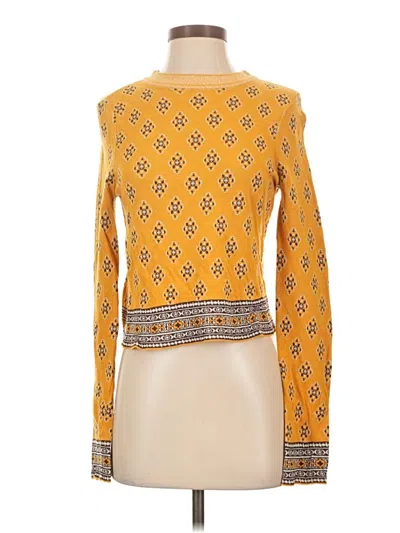 Pre-owned Free People Pullover Sweater In Yellow