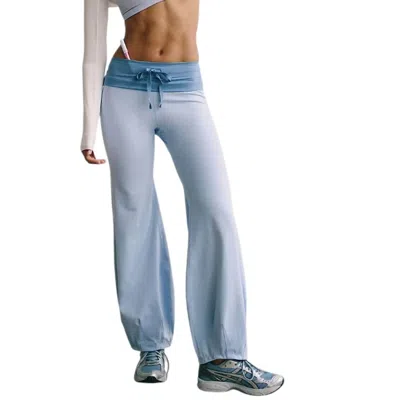 Free People Quick Step Colorblock Pants In Blue