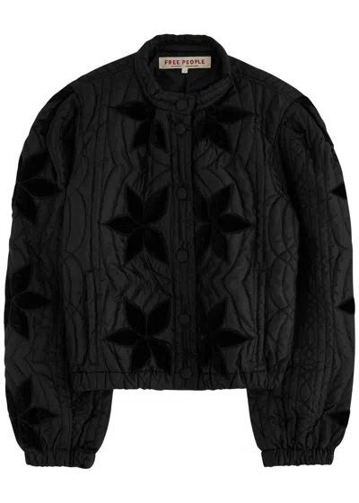 Free People Quinn Quilted Jacket In Black