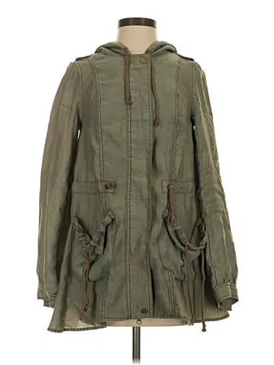 Pre-owned Free People Raincoat In Green