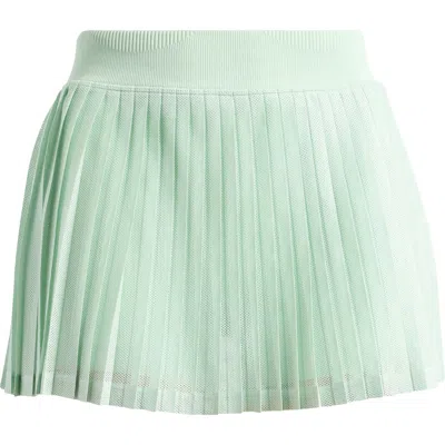 Free People Rally Pleated Mesh Miniskort In Pistachio