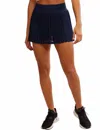Free People Rally Ruffle High-rise Mini Skirt In Midnight Navy