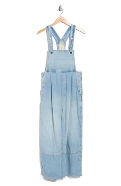 Free People Rambler Denim Overalls In Blue