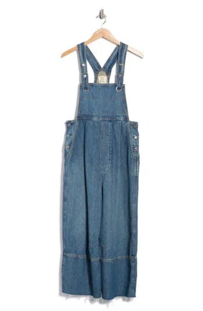 Free People Rambler Denim Overalls In Blue