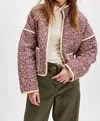 Free People Raven Chloe Jacket In Maroon Combo In Purple