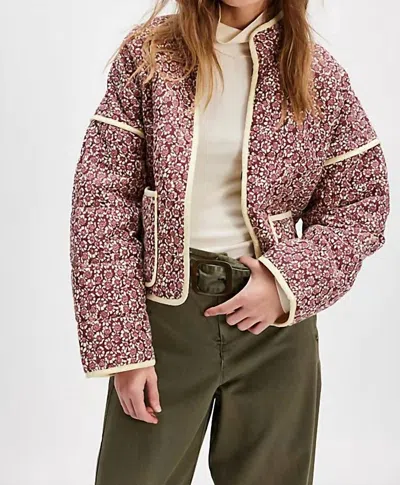 Free People Raven Chloe Jacket In Maroon Combo In Purple