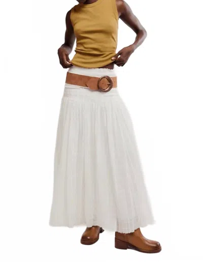 Free People Raven Solid Maxi Skirt In White