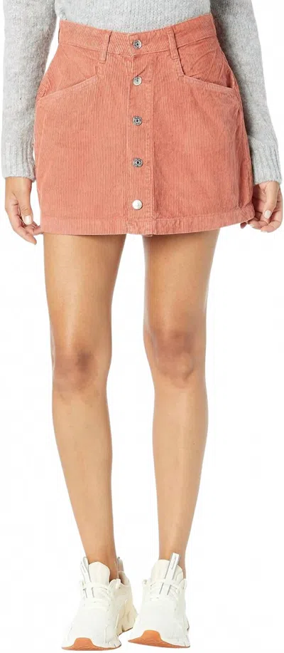 Free People Ray Cord Miniskirt In Myrrh In Pink