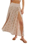 FREE PEOPLE FREE PEOPLE REAL LOVE FLORAL EMBROIDERED COTTON MAXI SKIRT