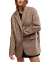 Free People Reggie Oversize Blazer In Ginger Combo