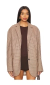 Free People Reggie Blazer In Ginger Combo