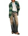 Free People Reggie Blazer In Green Combo In Green