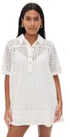 Free People Remino Eyelet Mini Dress In Bright White