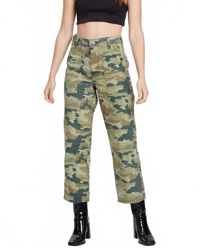 Free People Remy Cropped Pants In Camo In Green