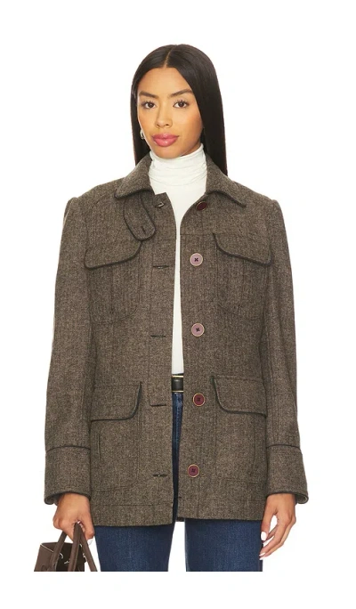 Free People Renaux Officer Jacket In Brown