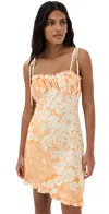Free People Retro Daisy Asymmetric Slipdress In Icelandic Poppy Comb