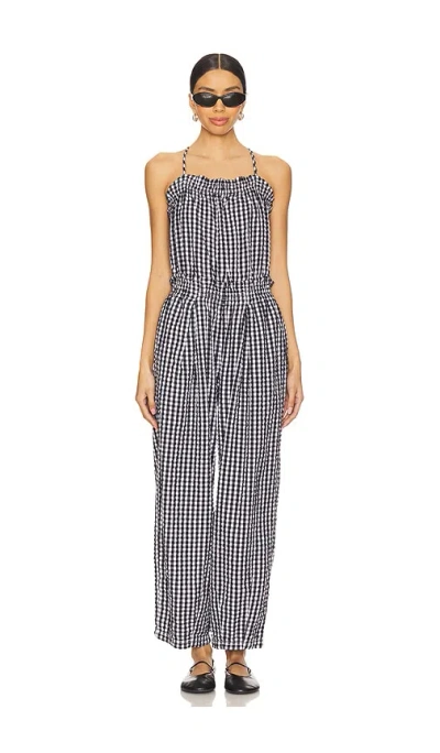Free People Retro Heatwave Gingham One Piece In 黑色拼接