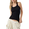 Free People Ribbed Seamless Tank Top In Black In Black